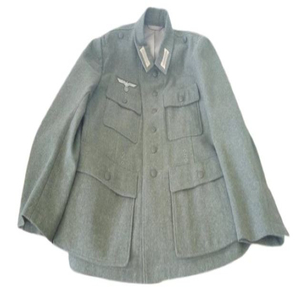 M43 Field Grey Woolen Vintage <b>Winter</b> Men's Uniform <b>Jacket</b> <b>Long</b> Sleeve Button Front Historical Costume Reproduction <b>Jackets</b> - Product Image 4