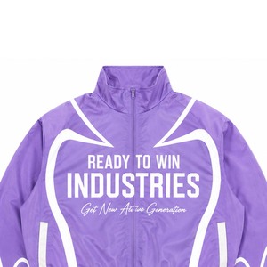ชุดวอร์มแขนยาวยูนิเซ็กซ์ Ready To Win Industries สีม่วง โพลีเอสเตอร์ สปอร์ต ซัมเมอร์ แห้งเร็ว มีซิปและกระเป๋าข้าง - Product Image 3