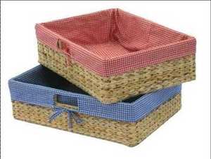 Cestas de Jacinto de Agua Tejidas a Mano a Precio Económico, Bandeja con Asa Cómoda, Estilo Vintage, Multifuncional para Dormitorio y Sala de Estar - Product Image 3