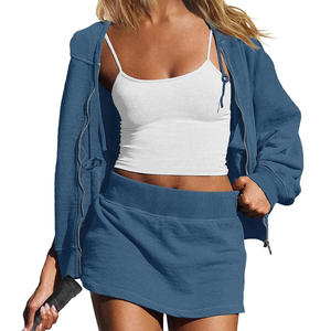 Conjunto de Sudadera con Capucha y Pantalones Cortos para Mujer, Invierno, Logotipo Bordado Personalizado, Ropa de Salón de Felpa Cálida, Marca Privada OEM ODM - Product Image 6