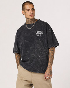 Camiseta Casual de Manga Corta para Hombre Rits, Corte Regular, 100% Algodón, Transpirable, Ecológica, 240g, Jersey Lavado, Cuello Redondo - Product Image 3
