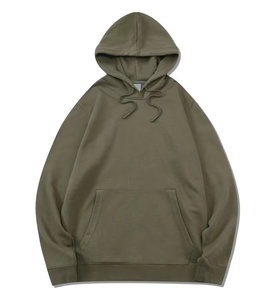 Sweat à capuche uni en molleton épais 100 % coton de qualité supérieure, coupe classique, pour homme, avec logo personnalisé OEM, idéal pour l'hiver - Product Image 3