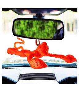 Orange Plastic Flying Hanuman Car Rearview <b>Mirror</b> Hanging Idol <b>for</b> <b>Door</b> Wall Window Car Diwali Decorative Purpose God Portrait - Product Image 6