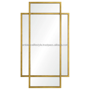 Beste Kwaliteit Ontwerper En Moderne Goud Gepoedercoate Wandspiegel Voor Woonkamer Badkamer Decoratief Door Sfeer Levensstijl - Product Image 4