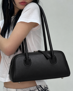 Bolso de Hombro de Moda en Cuero PU Negro, con Asa Única, Forro de Poliéster Impermeable, para el Trabajo Diario y Viajes - Product Image 4