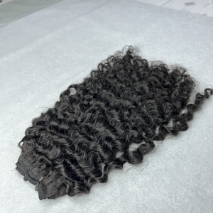 Mèches bouclées birmanes de couleur naturelle, extensions de cheveux doublement étirées avec dentelle, trame de génie, fermeture birmane crue - Product Image 1
