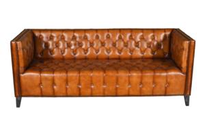 Traditional Duraster Chesterfield Brown Leather Eco-Friendly L-Shape Three Seater Handmade Upholstered <b>Wooden</b> Frame <b>Sofa</b> for - Product Image 2