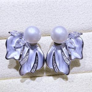 Pendientes de Perlas de Agua Dulce de Alta Calidad Haitang, Clip para Oreja, Fabricante Original, Sin Perforación, Nuevos - Product Image 3