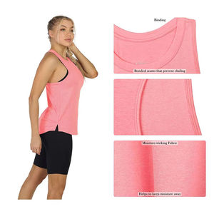 Latest Addition Women's Lightweight Quick Dry Short Length Sleeveless Print Knitted Tank <b>Tops</b> Eco-Friendly Front Logo Women <b>Tops</b> - Product Image 4