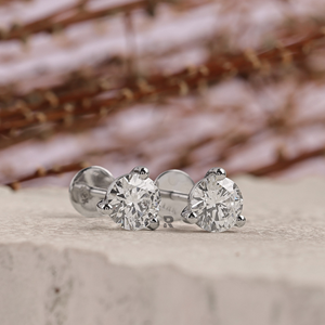Martini Custom Lab Grown CVD HPHT Diamonds IGI Certified VS1 Clarity D Color 14K/18K Gold <b>Stud</b> <b>Earrings</b> Women - Product Image 3