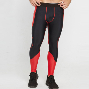 High Quality Men's Customized Elastic Waist Running Leggings with Compression Breathable & Quick Dry Features for Gym <b>Training</b> - Product Image 3