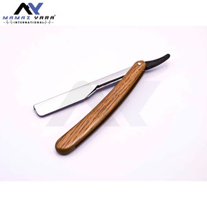 Single Blade Stainless Steel Straight <b>Razor</b> Premium Wooden Handle Barber Changeable Blade Shaving <b>Razor</b> Face <b>Mens</b> Grooming - Product Image 4