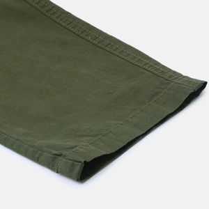 Factory Direct Mens Casual Green Canvas Cargo Pants <b>Elastic</b> Waist Lightweight Multi-Pocket with Custom Logo - Product Image 6