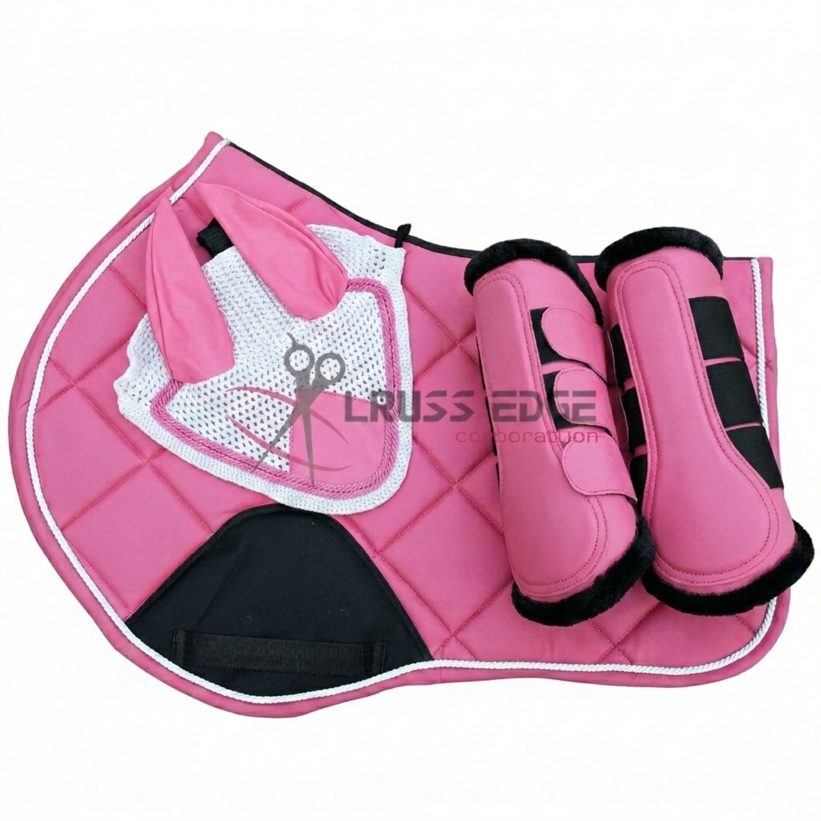 Rosa con blanco y negro