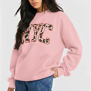 Sweat-shirt à capuche personnalisé avec logo de marque pour femmes, sweat-shirt à col montant surdimensionné de qualité supérieure avec impression sérigraphique pour femmes - Product Image 4