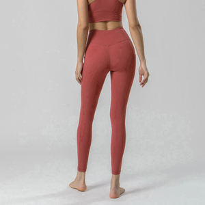 Wholesale <b>Pockets</b> Mid Waist Quick Dry Breathable Women <b>Leggings</b> Workout Running Fitness Women <b>Legging</b> - Product Image 4