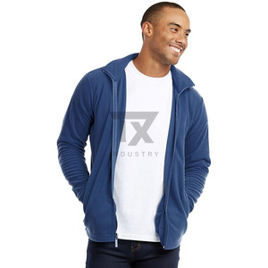 Wholesale Men's Standard <b>Thickness</b> Sherpa <b>Fleece</b> <b>Jacket</b> Quarter Zip Windproof Stand Collar Front Logo Coat with OEM Service - Product Image 3