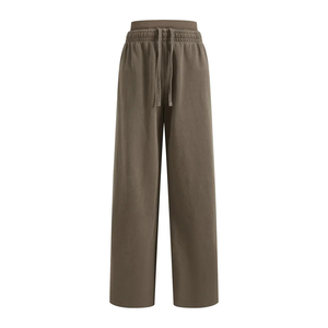 OEM Customized Ripped Bermuda Sweat <b>Pants</b> High Waist Drawstring Formal Knitted Corduroy Lightweight Solid Color Breathable Style - Product Image 5