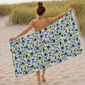 Nueva Colección Toalla de Playa Fouta con Estampado Floral de Alta Calidad con Flecos, Suave y Duradera, la Mejor Toalla Fouta para Uso en la Playa - Product Image 5