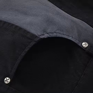 Pantalones de Pierna Ancha de Cintura Alta para Mujer, de Algodón y Lona, con Bloques de Color, Ajuste Holgado, Largos, Estilo Casual de Otoño, con Cierre de Botones - Product Image 4