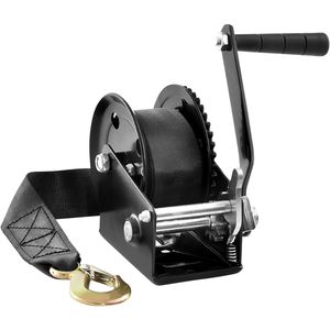 Verricello Manuale 12V DC, Capacità 1200 Libbre, 23 Piedi, Verricello per Rimorchio Barca Resistente con Cricchetto Bidirezionale e Cinghia in Poliestere - Product Image 5