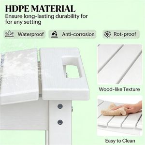 <b>White</b> Storage Shower Bench <b>Small</b> Side <b>Table</b> Dual-Purpose Coffee <b>Table</b> for Patio Use - Product Image 2