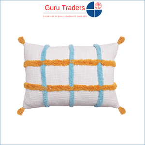 Housse de coussin bohème décorative faite à la main, design bohème moderne, personnalisable, en vente à prix réduit auprès d'un fournisseur indien - Product Image 3