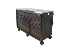 Matte Black Powder Coated Steel 10 <b>Drawer</b> <b>Tool</b> Cabinet Family keywords: for Garage Workshop Storage Use - Product Image 6