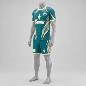 Uniforme de Fútbol Personalizado con Camiseta y Pantalones Cortos, con Material Transpirable que Absorbe la Humedad, para Programas de Entrenamiento Profesional - Product Image 4