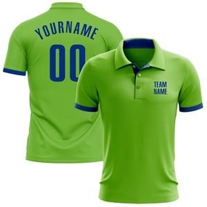 Camiseta de golf Polo de alto rendimiento, color verde neón, personalizada, la más vendida de la industria, venta directa al por mayor - Product Image 1