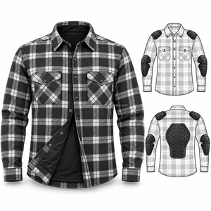 Motorbike <b>Flannel</b> Shirt With Kevlar Lining Featuring Durable Stitching Soft <b>Flannel</b> Fabric & Comfortable Construction For Riders - Product Image 6