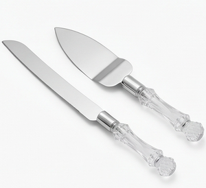 Stainless Steel <b>Cheese</b> <b>Knives</b> And Server <b>Set</b> With Clear Acrylic Handles Ideal For Home Kitchen Use Dining Use And Hotel Use - Product Image 1