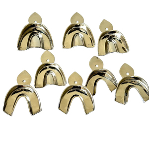 Juego de 8 Bandejas de Impresión Dentales de Acero Inoxidable de Grado Alemán, Sin Perforaciones (Extra Pequeño, Pequeño, Mediano, Grande) - Product Image 3
