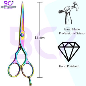 Tijeras de peluquería multicolor de 5.5 pulgadas para mujeres y hombres, tijeras de barbero para cortar el cabello. - Product Image 3