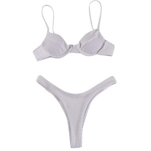 Maillot de bain bikini sexy pour filles, ensemble 2 pièces tendance, avec fermetures éclair et découpes, idéal pour la plage - Nouvelle collection - Product Image 4