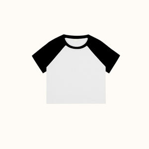 T-shirt court streetwear pour femme 95% coton/5% élasthanne Tissu extensible 4 directions Motif imprimé Doux Respirant Écologique - Product Image 2