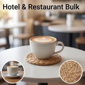 AG Elements Handmade Natural Fiber Woven Non-Slip Coaster 4 Inch Drink Mat for Hotel Restaurant <b>Table</b> <b>Protection</b> Bulk Supply OEM - Product Image 5