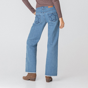 Jeans amples pour femmes, broderie personnalisée, ultra-doux, respirant, écologique, tissu de qualité supérieure, séchage rapide, uni, décontracté - Product Image 2