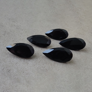 พลอยแบล็คออนิกซ์ทรงหยดน้ำเจียระไนเกรด AAA+ สำหรับทำเครื่องประดับ - Product Image 2