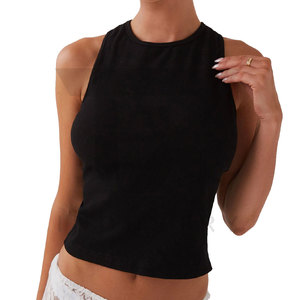 Camiseta sin Mangas para Mujer, Superventas, de la Mejor Calidad, Tejida en Algodón/Bambú, Estilo Deportivo con Logotipo Frontal, Transpirable y Ecológica - Product Image 6