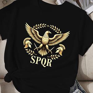 เสื้อยืดนกอินทรี SPQR กับพวงหรีดลอเรล - Product Image 3