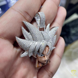 Colgante de Pelo con Diseño de Púas Inspirado en el Anime, con Diamante Moissanite VVS y Plata de Ley 925 - Product Image 5