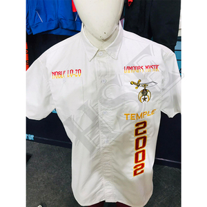 Camisa blanca personalizada Shriners AEAONMS – Bordado “I Am Our Mystic Temple 2002” Regalia masónica - Product Image 4