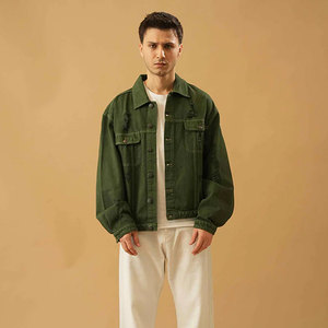 Men's Embroidered Denim Jacket Custom Jean Jacket Trendy Casual Streetwear Wholesale Manufacturer Stonewashed <b>Coat</b> Streetwear - Product Image 3