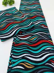 Tissu en coton imprimé wax africain multicolore en gros pour vêtements de mode et couture Mozambique - Product Image 2