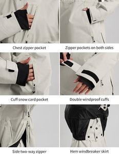 Conjunto de Chaqueta y Pantalones de Snowboard Personalizados para Mujer, Traje de Esquí Impermeable de Invierno, Ropa Deportiva de Nieve de Talla Grande, Fabricante de Ropa para Exteriores - Product Image 3