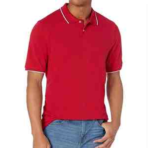 Camiseta Polo Roja de Color Sólido para Hombre, Cómoda y Transpirable, Camiseta Polo Casual para Golf, Suministro al por Mayor OEM ODM - Product Image 6