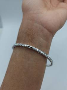 5 CT Lab Grown Diamond <b>Bangle</b> <b>Bracelet</b> in 14K Gold | IGI Certified Luxury Bridal Jewelry for Women - Product Image 4