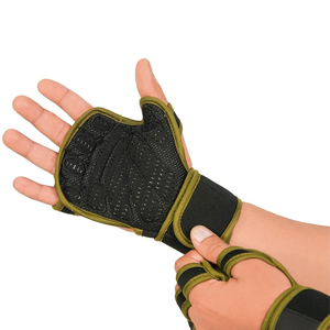 Hot Selling Anti Slip Palm Cross fit <b>Gloves</b> <b>Fingerless</b> Neoprene <b>Gloves</b> <b>Black</b> Color for Gym Crossfit Heavy Cross fit <b>Gloves</b> - Product Image 4