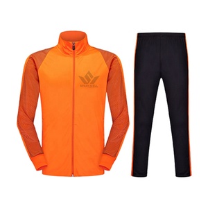 <b>Men's</b> <b>White</b> Navy Tracksuit Set Full Zip Stand Collar <b>Jacket</b> with Mesh Panel Sleeves and Jogger Pants Quick Dry Sportswear - Product Image 2